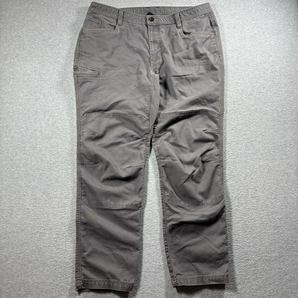 KLIM West Ridge Pants Mens 38x32 Gray Canvas Double Knee Workwear Tech Utility